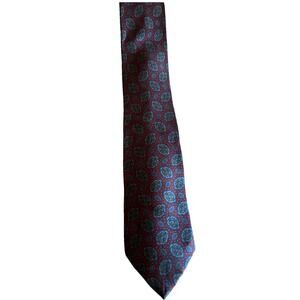 KUPPENHEIMER Men's 100% Silk Necktie USA Designer Geometric Red Blue Rare